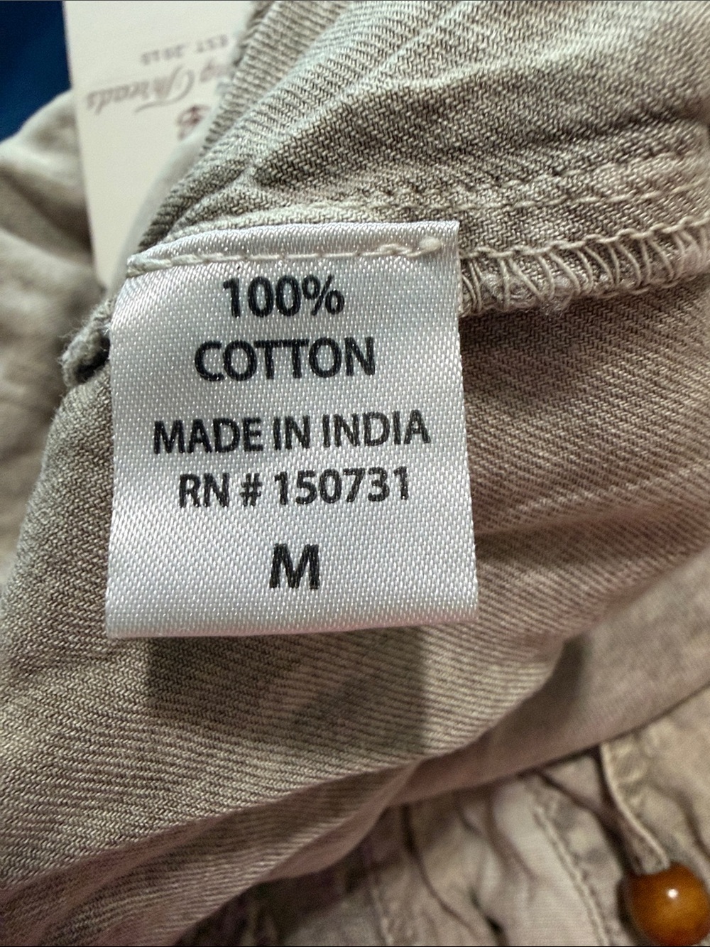 NWT- Tiered Wide-Leg Patchwork Pants - Beige Young Threads - Picture 5 of 15